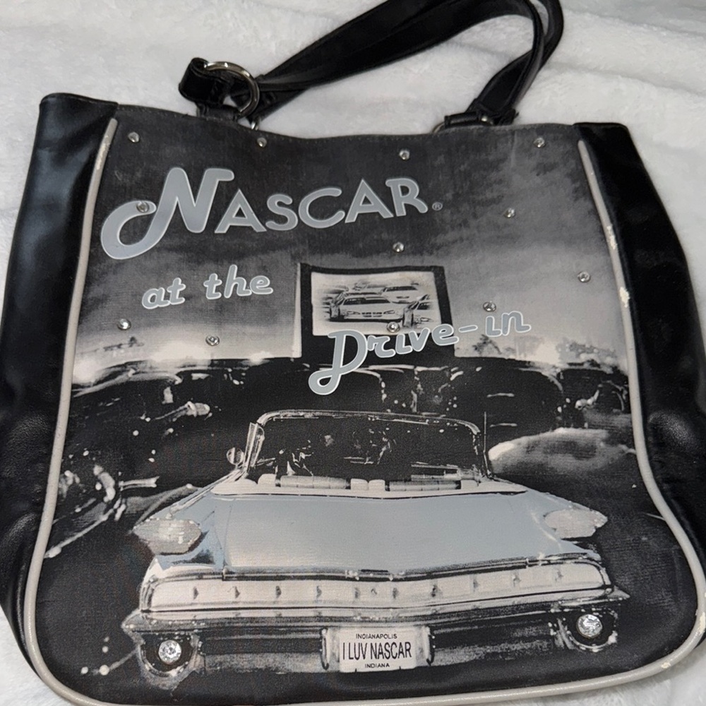 NASCAR Drive-In Themed Tote Bag